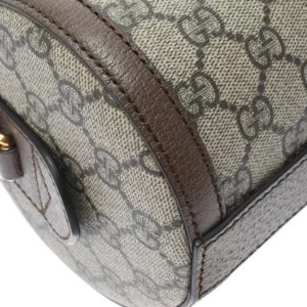 Gucci Ophidia GG Boston Bag Beige Brown Supreme Canvas Leather Shoulder - Picture 5 of 9